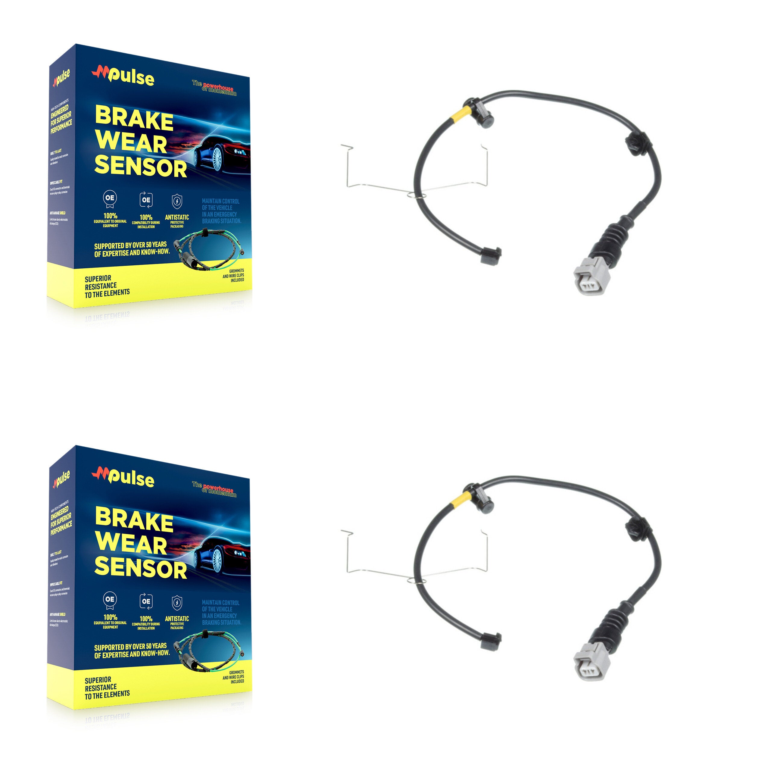 Front Brake Pads Wear Sensor (2 Pack) For Lexus LS460 USF40 USF41 body code with RWD 4.6L KSE-100356