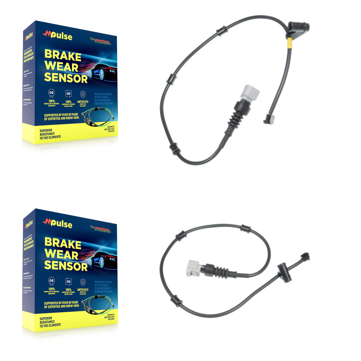 Rear Brake Pads Wear Sensor (2 Pack) For Lexus LS460 USF40/USF41 body code with RWD 4.6L KSE-100377