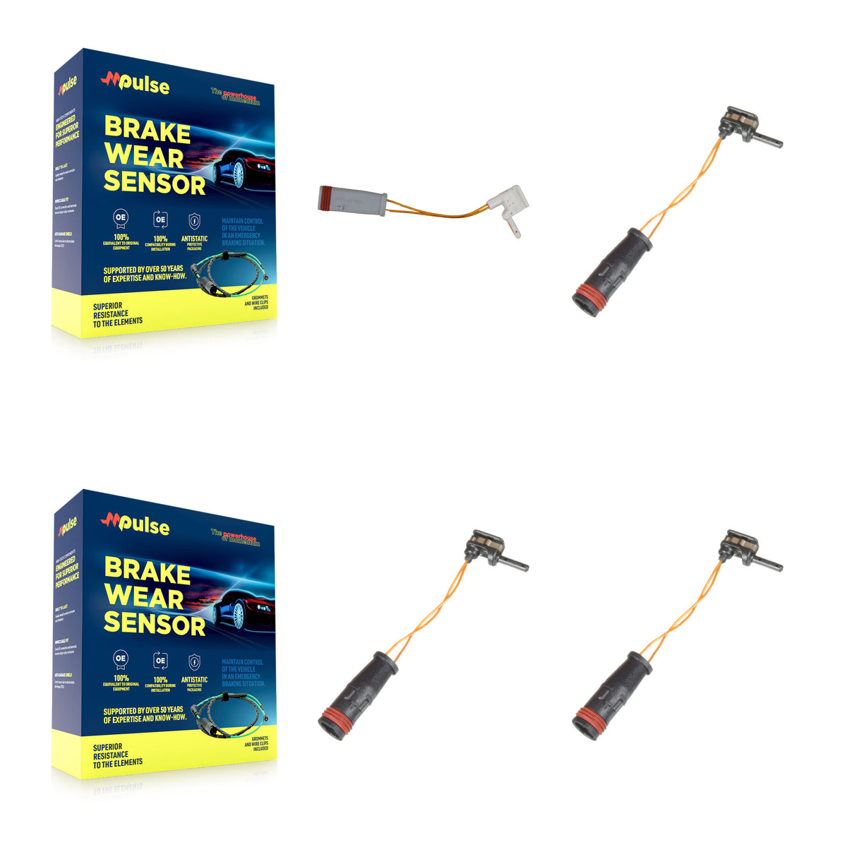 Front Rear Brake Pads Wear Sensor (2 Pack) For Mercedes-Benz E320 E500 CLS500 E55 AMG KSE-100395