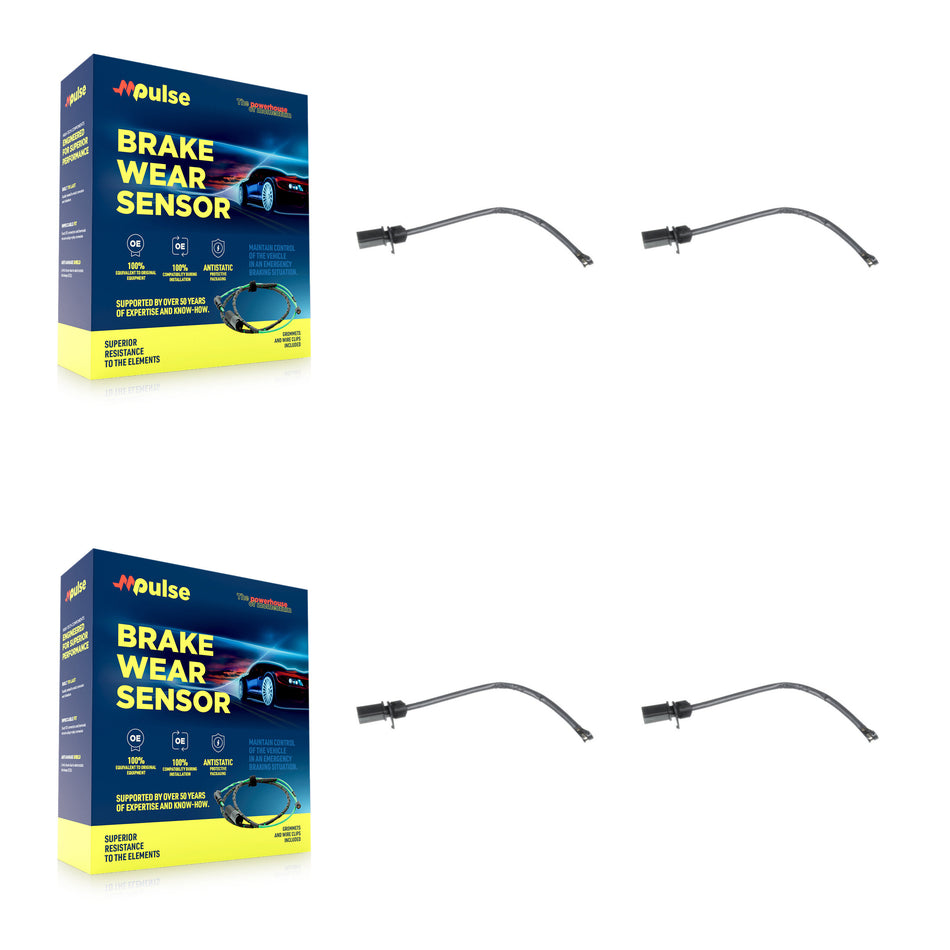 Front Rear Brake Pads Wear Sensor (4 Pack) For 2015 Audi Q5 3.0L To 5 3 KSE-100415