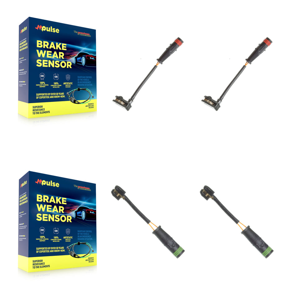 Front Rear Brake Pads Wear Sensor (4 Pack) For Mercedes-Benz Sprinter 3500 4500 3500XD KSE-100417