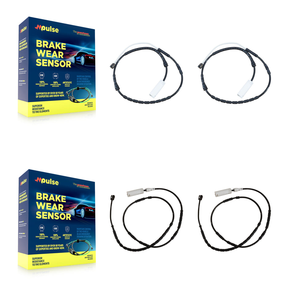 Front Rear Brake Pads Wear Sensor (4 Pack) For BMW X1 KSE-100419