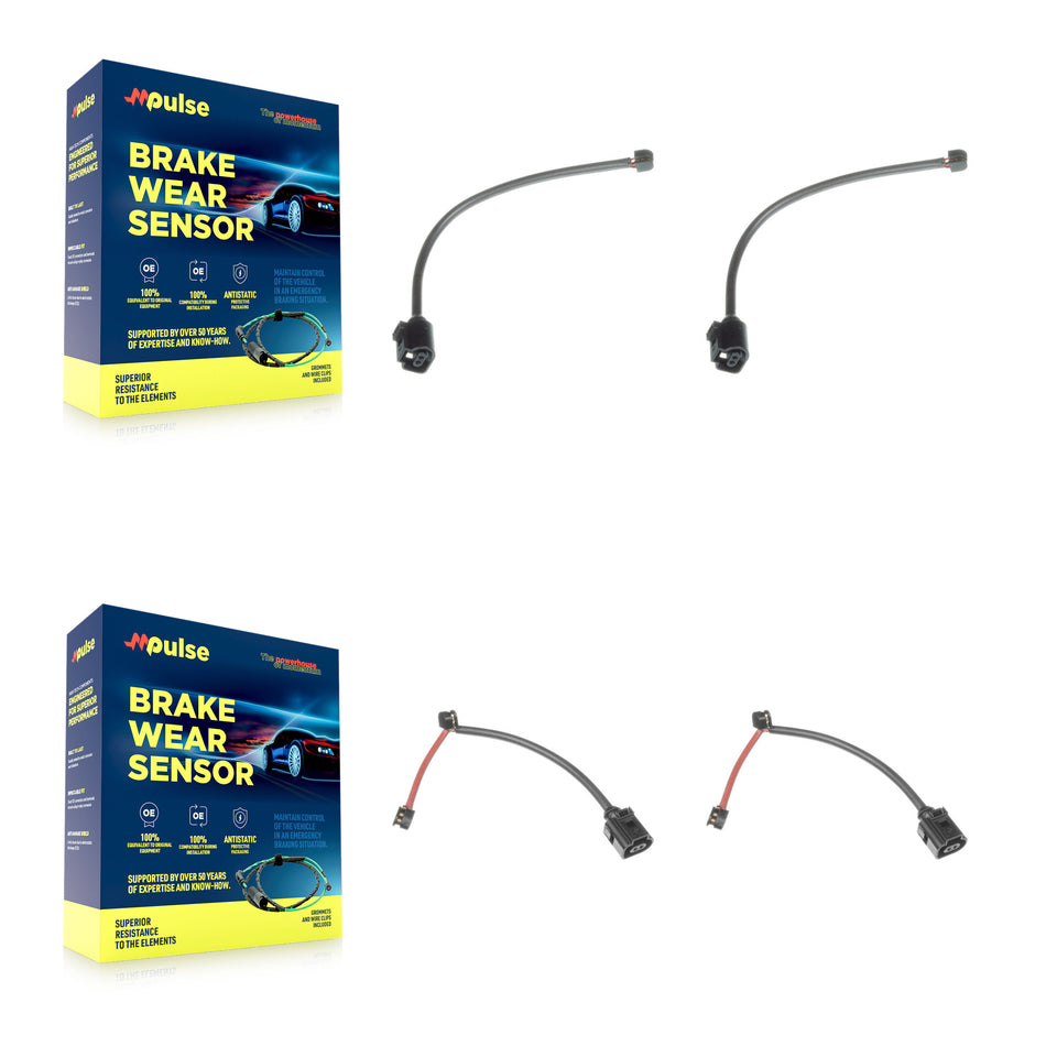 Front Rear Brake Pads Wear Sensor (4 Pack) For Porsche 911 KSE-100427