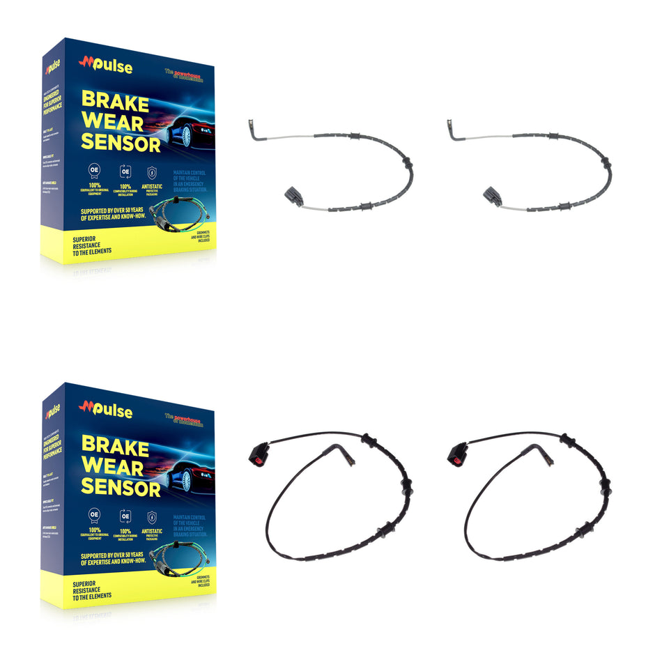 Front Rear Brake Pads Wear Sensor (4 Pack) For Jaguar F-Type KSE-100428