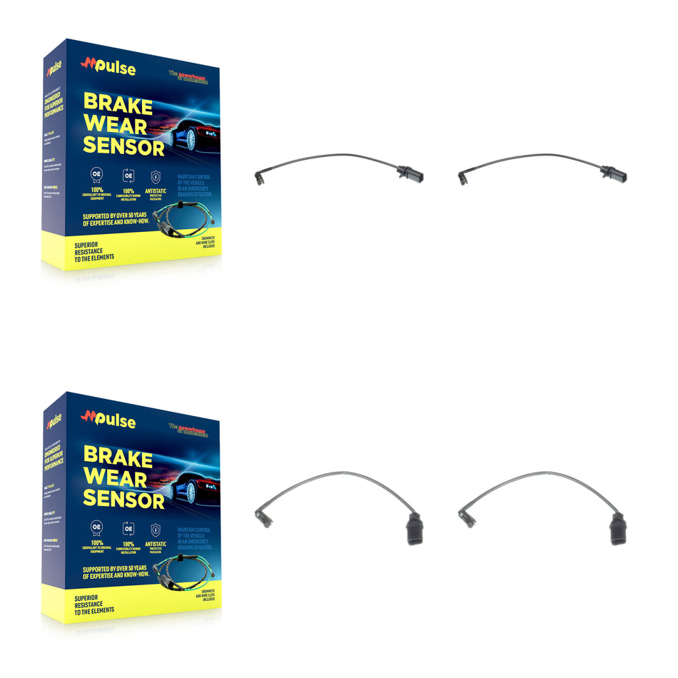 Front Rear Brake Pads Wear Sensor (4 Pack) For Audi A6 Quattro A7 KSE-100454