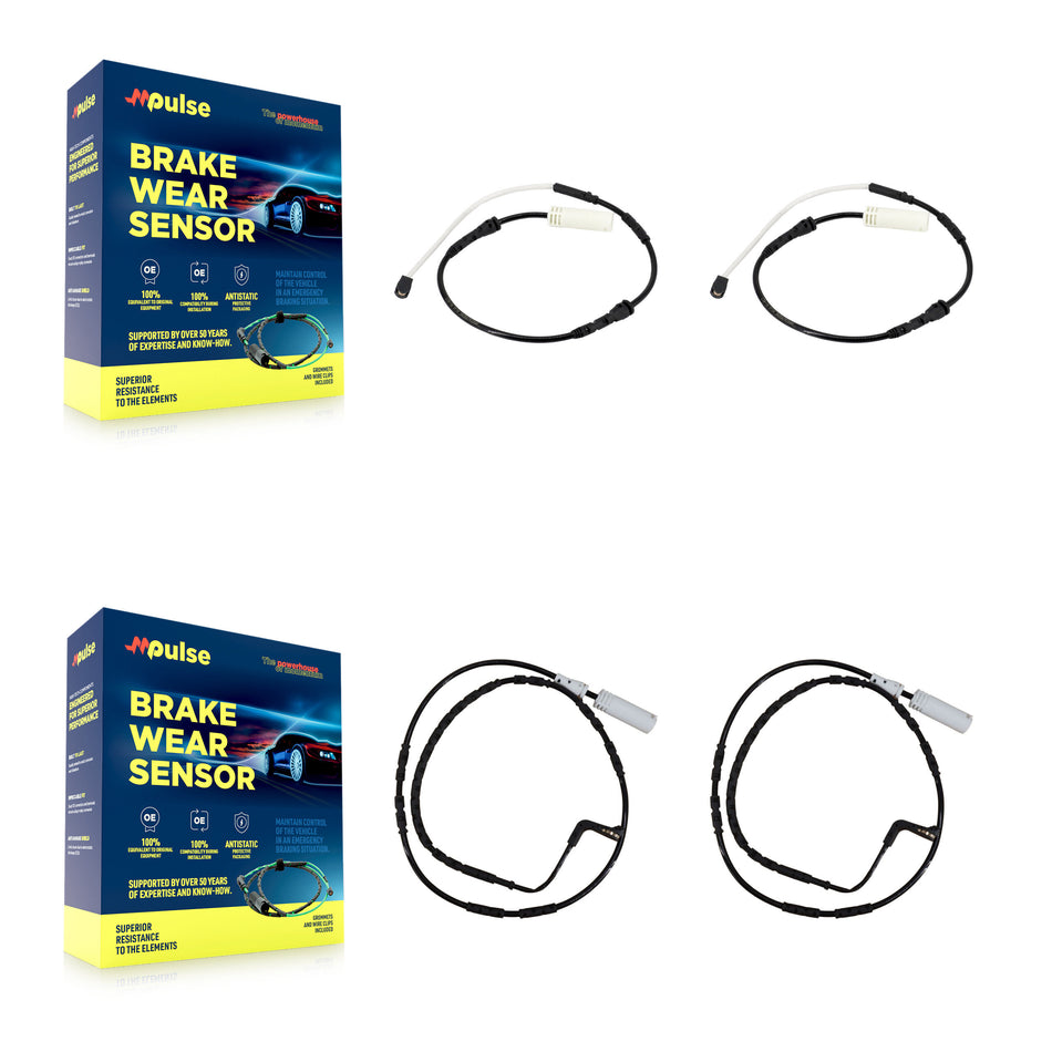 Front Rear Brake Pads Wear Sensor (4 Pack) For BMW 323i 328i 130i KSE-100470
