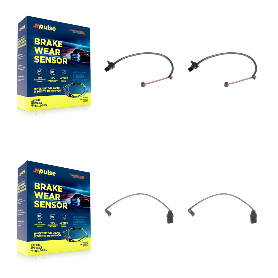 Front Rear Brake Pads Wear Sensor (4 Pack) For Porsche Macan KSE-100477