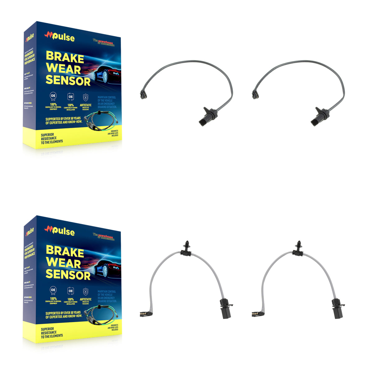 Front Rear Brake Pads Wear Sensor (4 Pack) For Audi SQ5 Sportback A6 Quattro Q5 PHEV A7 KSE-100483