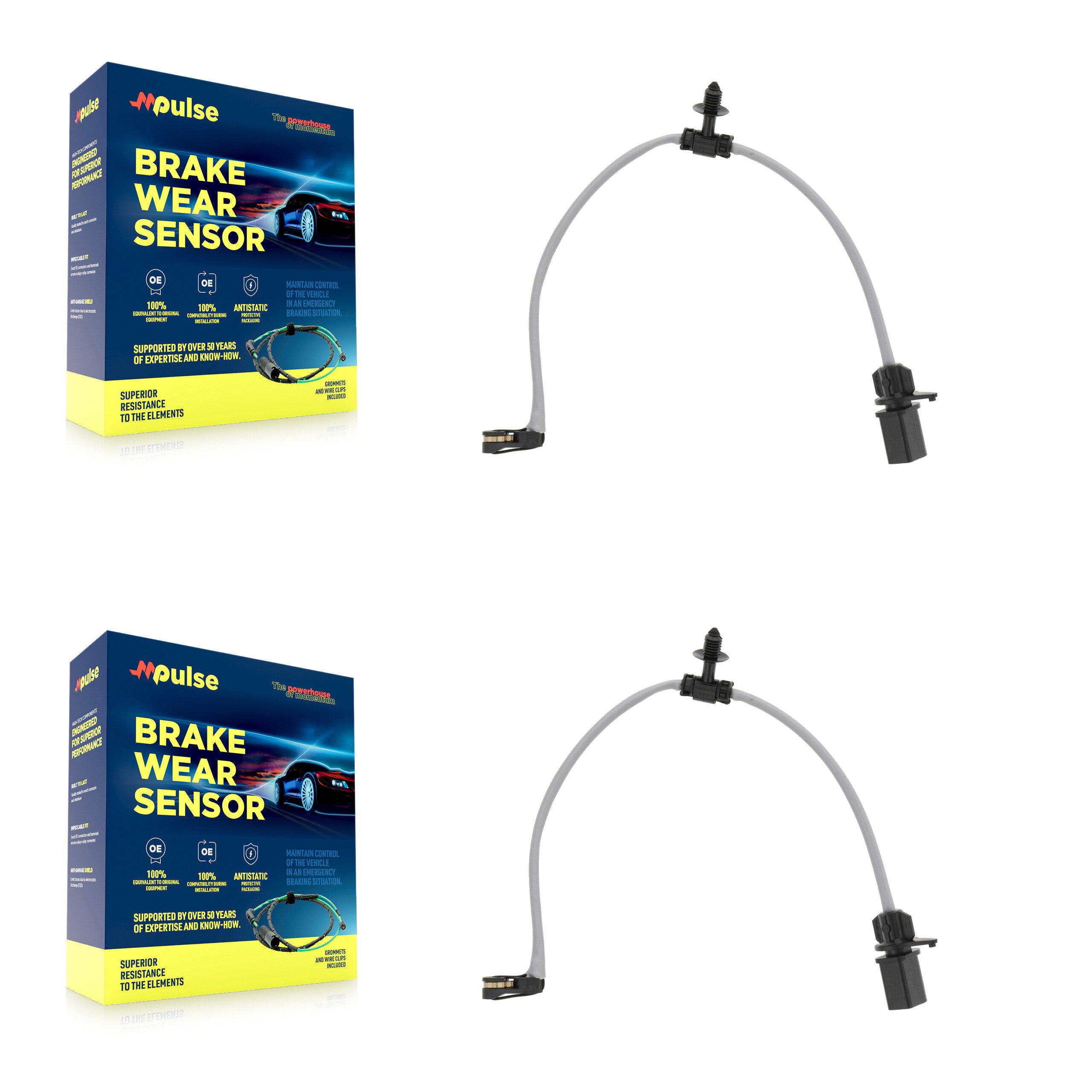 Rear Brake Pads Wear Sensor (2 Pack) For Audi Q5 Sportback SQ5 e-tron Quattro A6 PHEV A7 KSE-100497