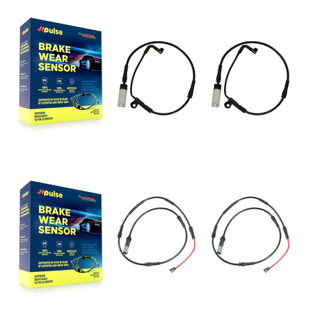 Front Rear Brake Pads Wear Sensor (4 Pack) For 2009-2010 BMW 528i xDrive 3.0L KSE-100512