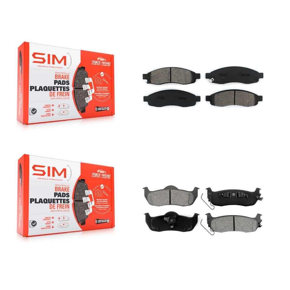 Front Rear Semi-Metallic Brake Pads Kit For Nissan TITAN INFINITI QX56 Armada Pathfinder KSM-100014