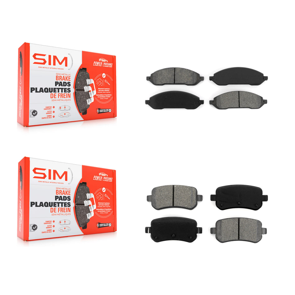 Front Rear Semi-Metallic Brake Pads Kit For 2004-2007 Ford Freestar Mercury Monterey KSM-100017