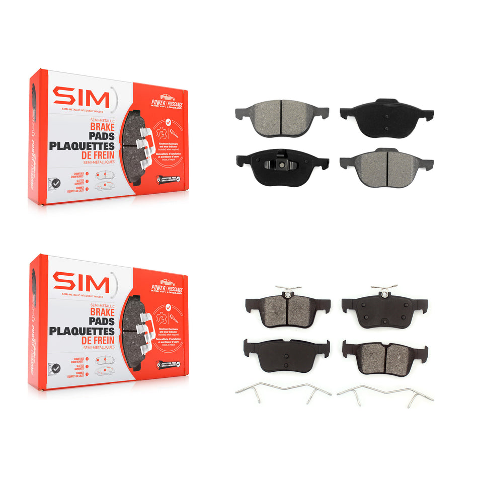 Front Rear Semi-Metallic Brake Pads Kit For Ford Escape KSM-100024