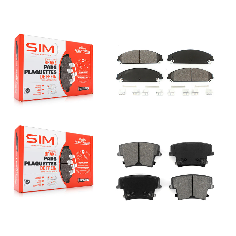 Front Rear Semi-Metallic Brake Pads Kit For Dodge Charger Chrysler 300 Challenger Magnum KSM-100029