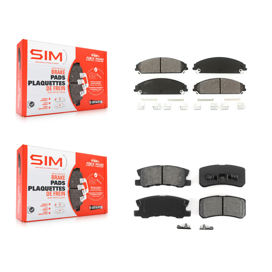 Front Rear Semi-Metallic Brake Pads Kit For 2008-2009 Dodge Caliber SRT-4 KSM-100030