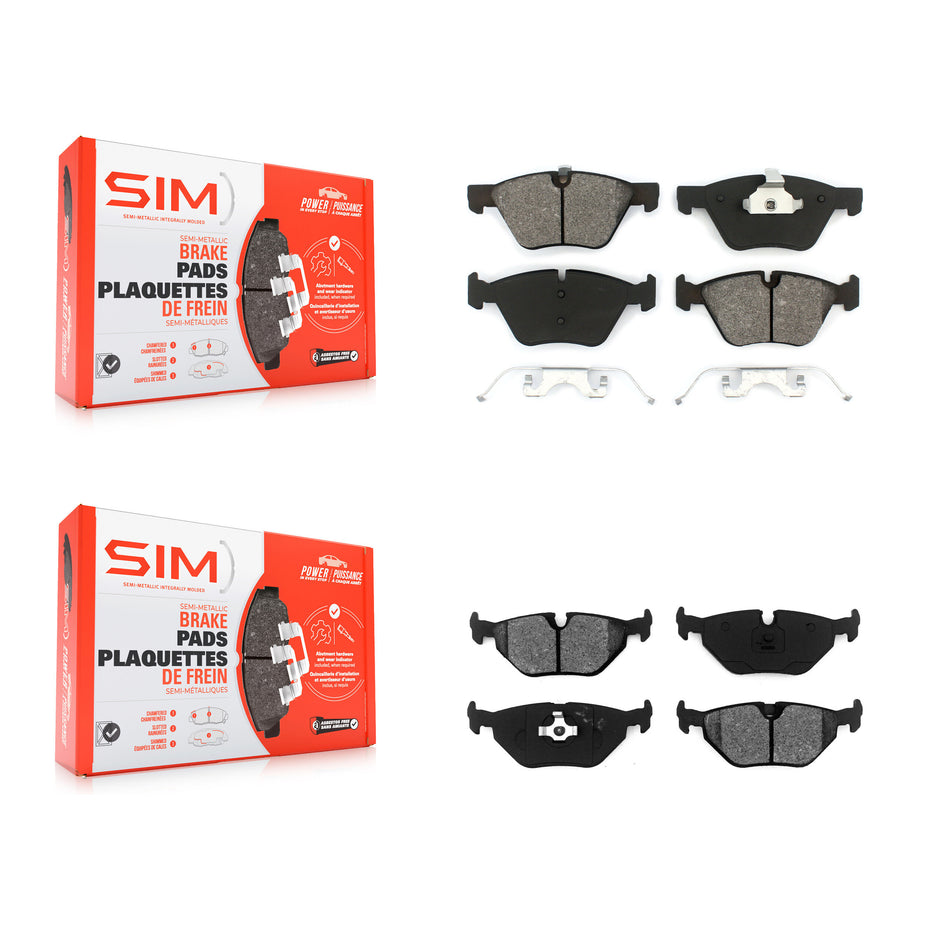 Front Rear Semi-Metallic Brake Pads Kit For BMW 528i 525i KSM-100034
