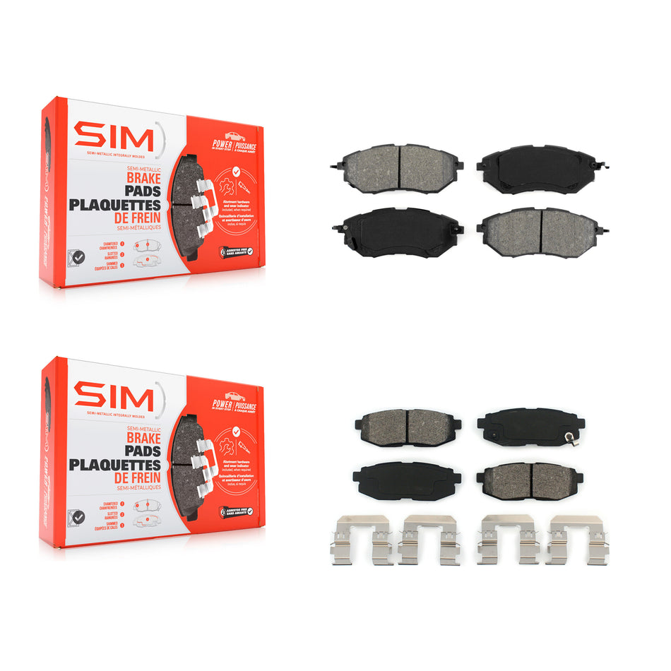 Front Rear Semi-Metallic Brake Pads Kit For Subaru Forester Outback Legacy Tribeca B9 KSM-100044