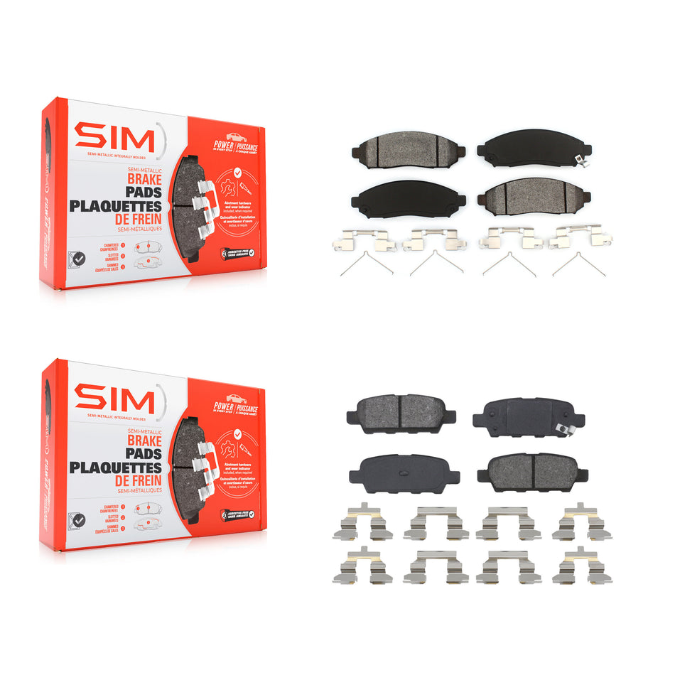 Front Rear Semi-Metallic Brake Pads Kit For Nissan LEAF KSM-100055