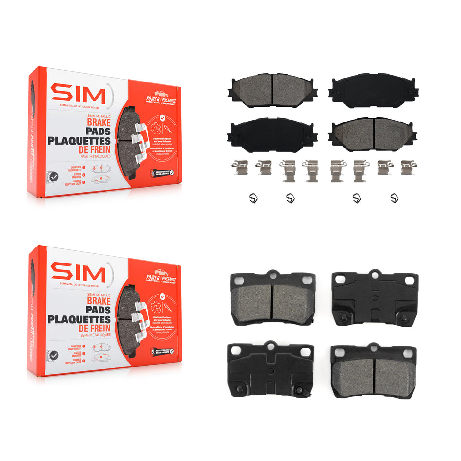 Front Rear Semi-Metallic Brake Pads Kit For Lexus IS250 KSM-100075