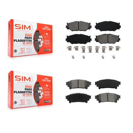 Front Rear Semi-Metallic Brake Pad Kit For Lexus IS250 Base with RWD With F Sport Package KSM-100076