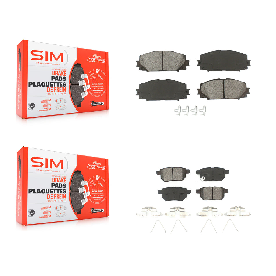 Front Rear Semi-Metallic Brake Pads Kit For Toyota Yaris KSM-100077