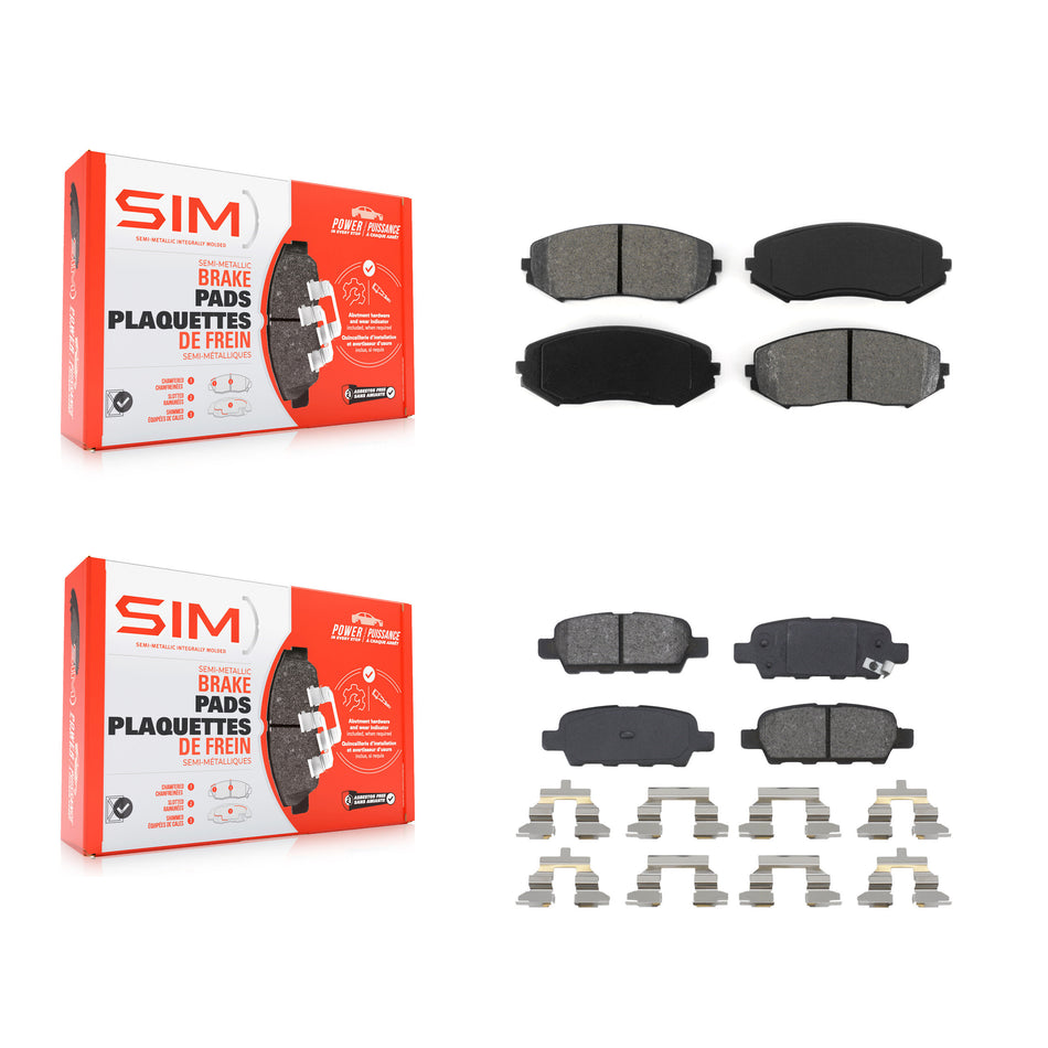 Front Rear Semi-Metallic Brake Pads Kit For 2007-2013 Suzuki Grand Vitara KSM-100079