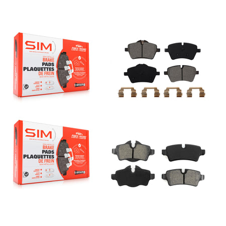 Front Rear Semi-Metallic Brake Pads Kit For Mini Cooper With 294mm Diameter Rotor KSM-100085