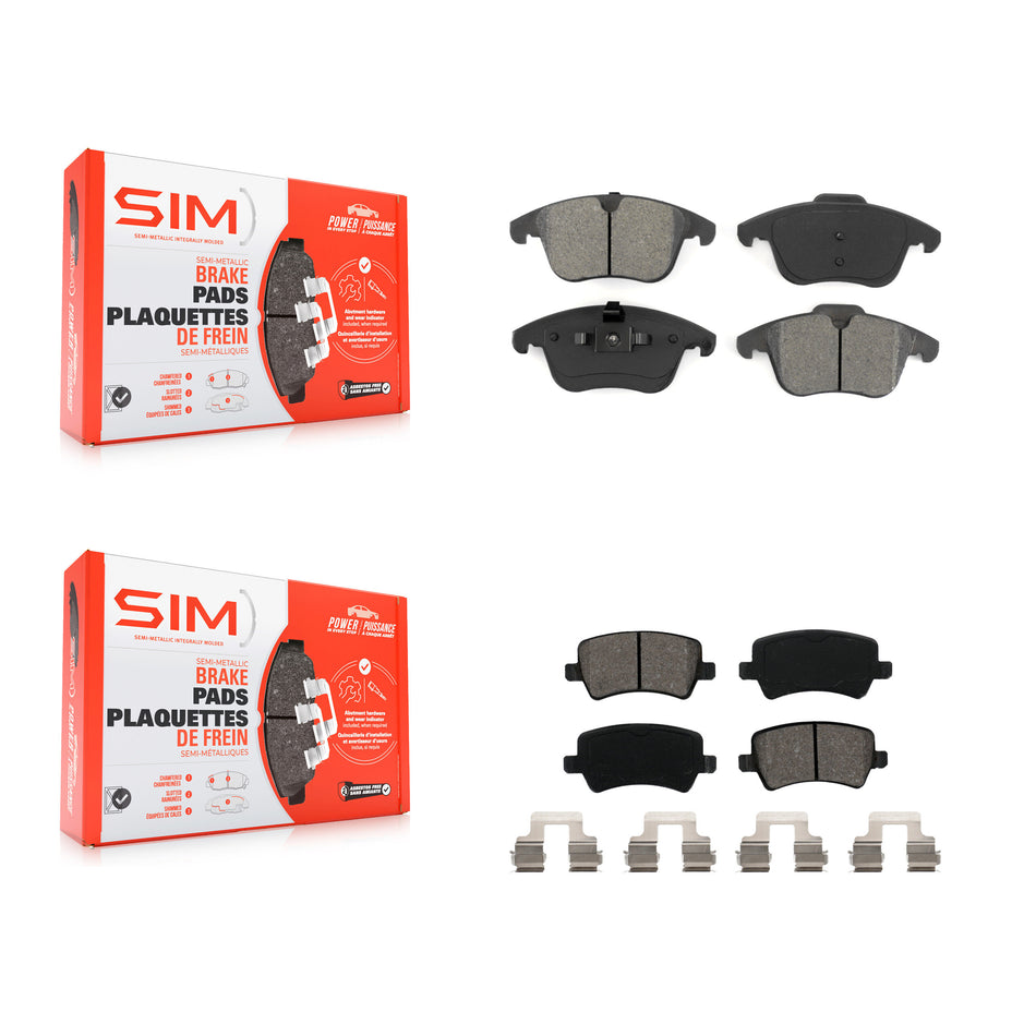 Front Rear Semi-Metallic Brake Pad Kit For Volvo XC70 S60 Land Rover Range Evoque V60 LR2 KSM-100112