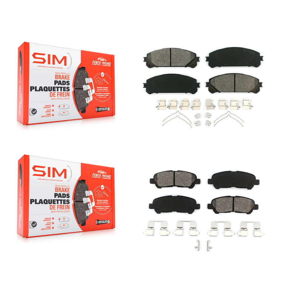 Front Rear Semi-Metallic Brake Pads Kit For Toyota Highlander KSM-100118