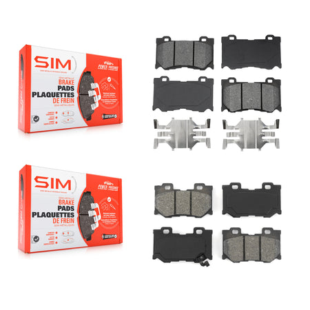 Front Rear Semi-Metallic Brake Pads Kit For INFINITI G37 FX50 KSM-100130