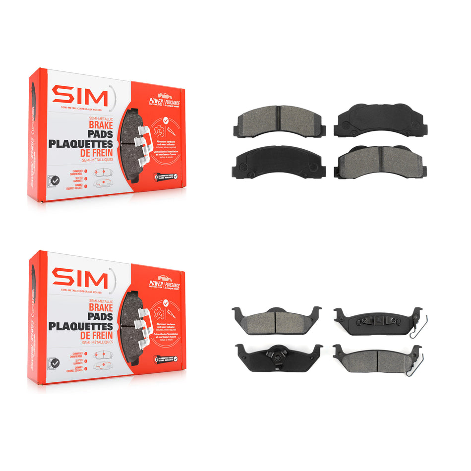 Front Rear Semi-Metallic Brake Pads Kit For 2010-2011 Ford F-150 KSM-100160