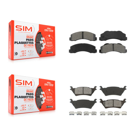 Front Rear Semi-Metallic Brake Pads Kit For Ford F-150 KSM-100162