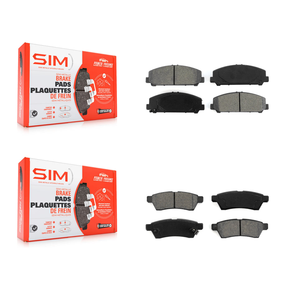 Front Rear Semi-Metallic Brake Pads Kit For Suzuki Equator KSM-100180