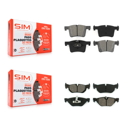 Front Rear Semi-Metallic Brake Pads Kit For BMW 328i xDrive Sedan with 3.0L KSM-100191