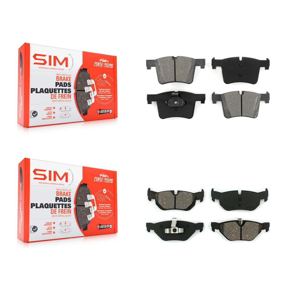 Front Rear Semi-Metallic Brake Pads Kit For BMW 328i xDrive Sedan with 3.0L KSM-100191