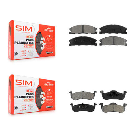 Front Rear Semi-Metallic Brake Pads Kit For Lincoln MKT KSM-100196