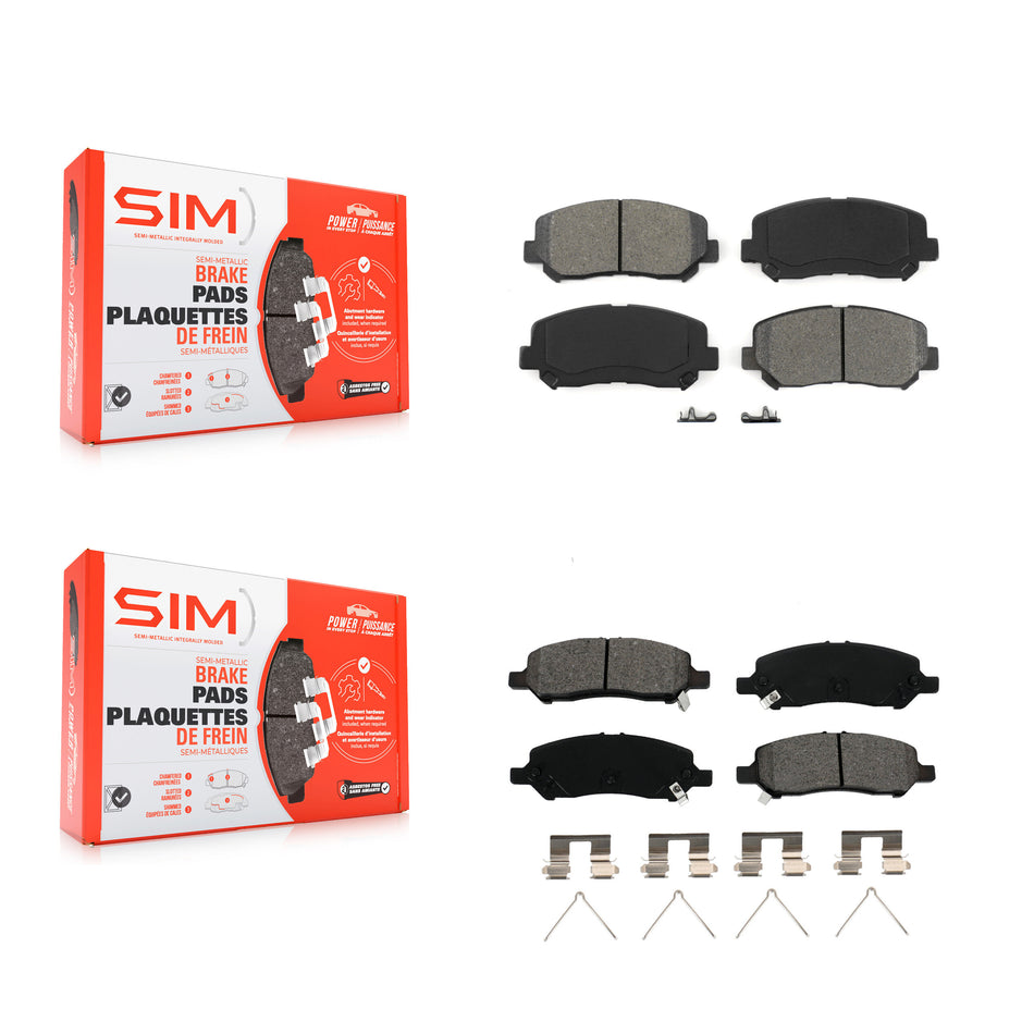Front Rear Semi-Metallic Brake Pads Kit For 2013-2016 Dodge Dart KSM-100200