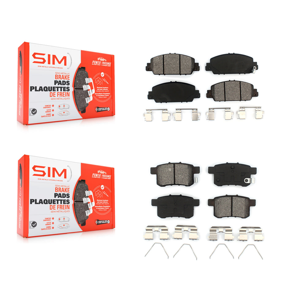 Front Rear Semi-Metallic Brake Pads Kit For Honda Accord KSM-100210