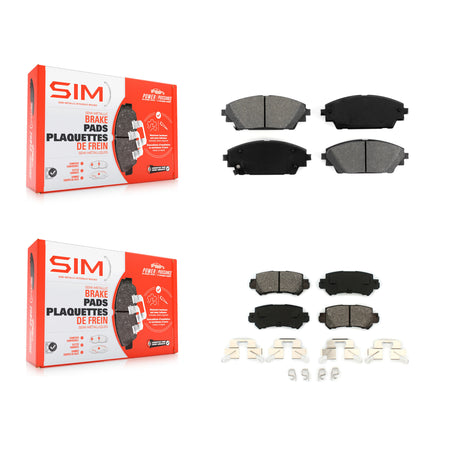 Front Rear Semi-Metallic Brake Pads Kit For 2016-2018 Mazda CX-3 KSM-100217