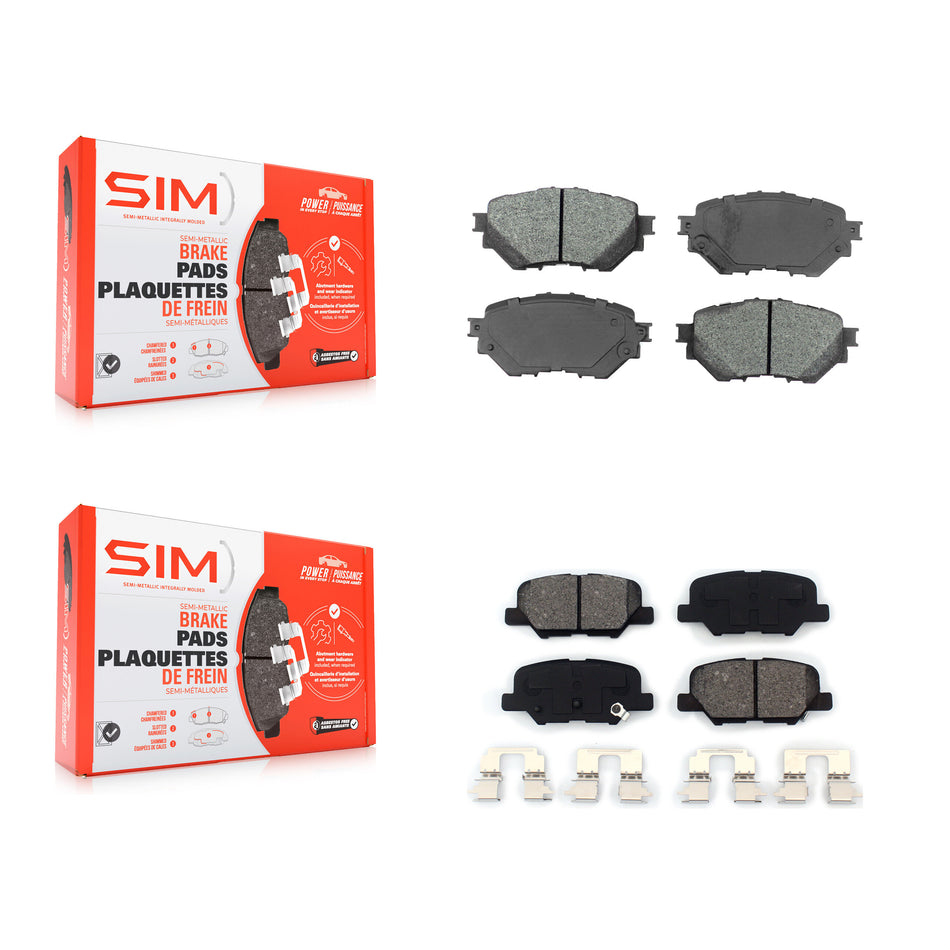 Front Rear Semi-Metallic Brake Pads Kit For Mazda 3 Sport KSM-100221