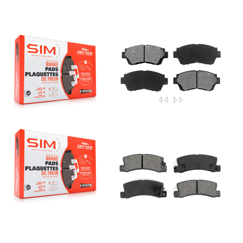 Front Rear Semi-Metallic Brake Pads Kit For Toyota Camry Celica Lexus ES300 KSM-100248