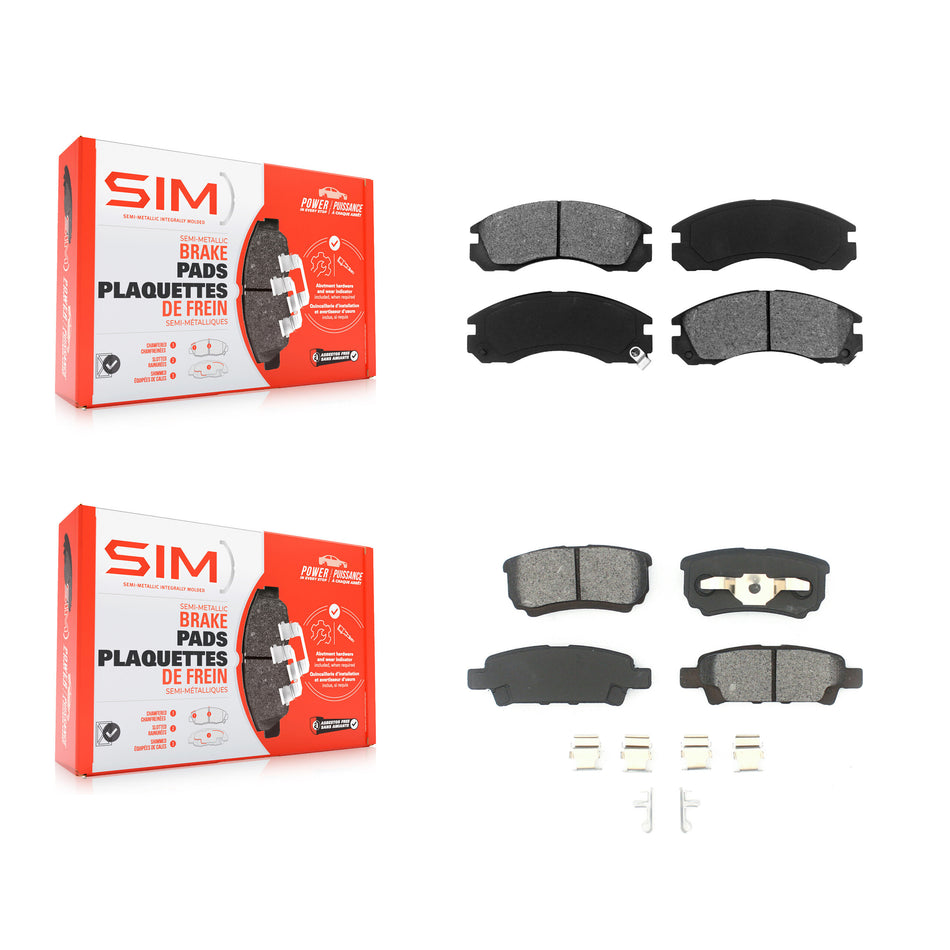 Front Rear Semi-Metallic Brake Pads Kit For 2005-2006 Mitsubishi Outlander KSM-100261