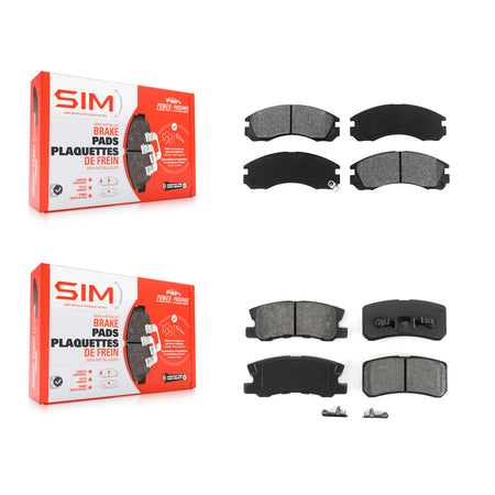Front Rear Semi-Metallic Brake Pads Kit For Mitsubishi Lancer Montero KSM-100263