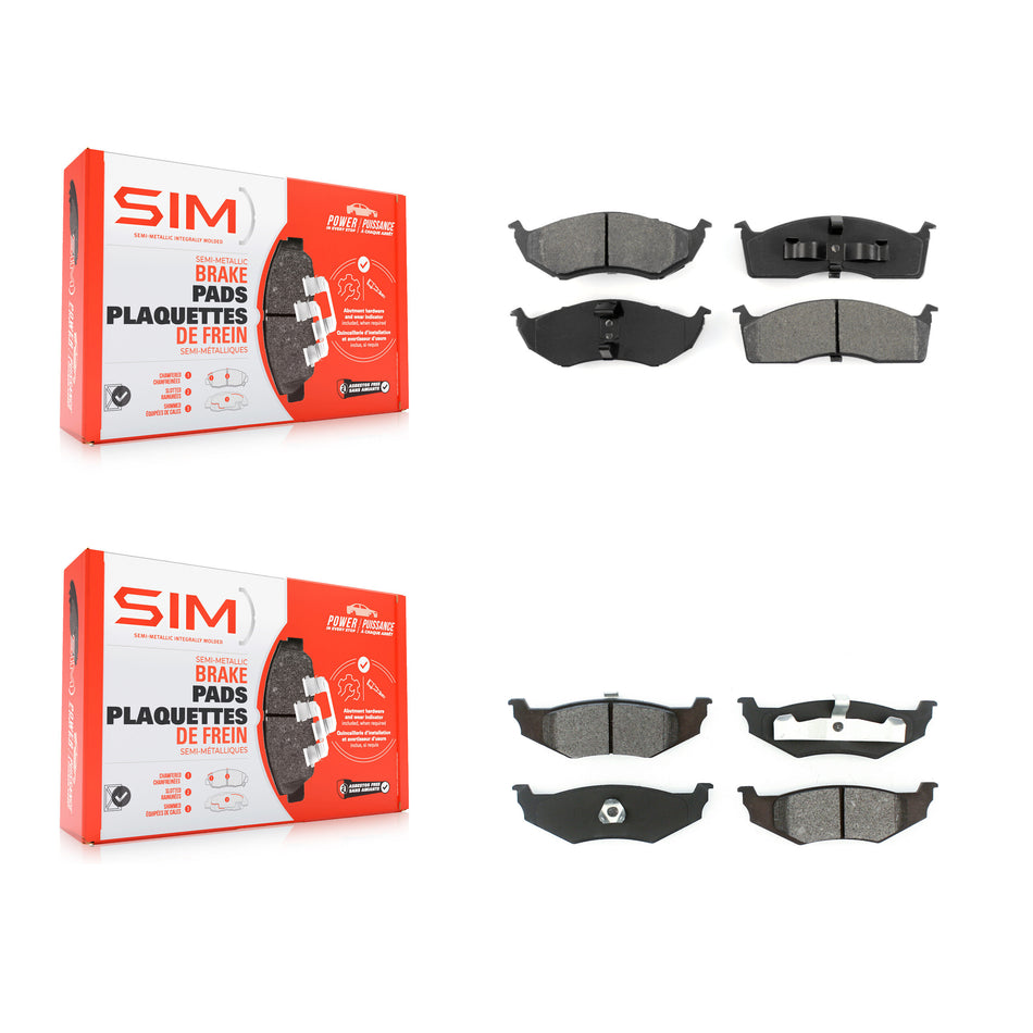 Front Rear Semi-Metallic Brake Pads Kit For Chrysler Intrepid Dodge Concorde 300M LHS New KSM-100269