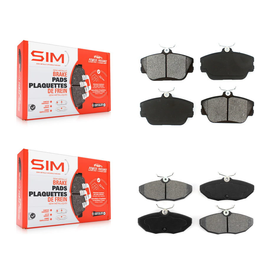 Front Rear Semi-Metallic Brake Pads Kit For Lincoln Mark VIII Ford Thunderbird Mercury KSM-100271