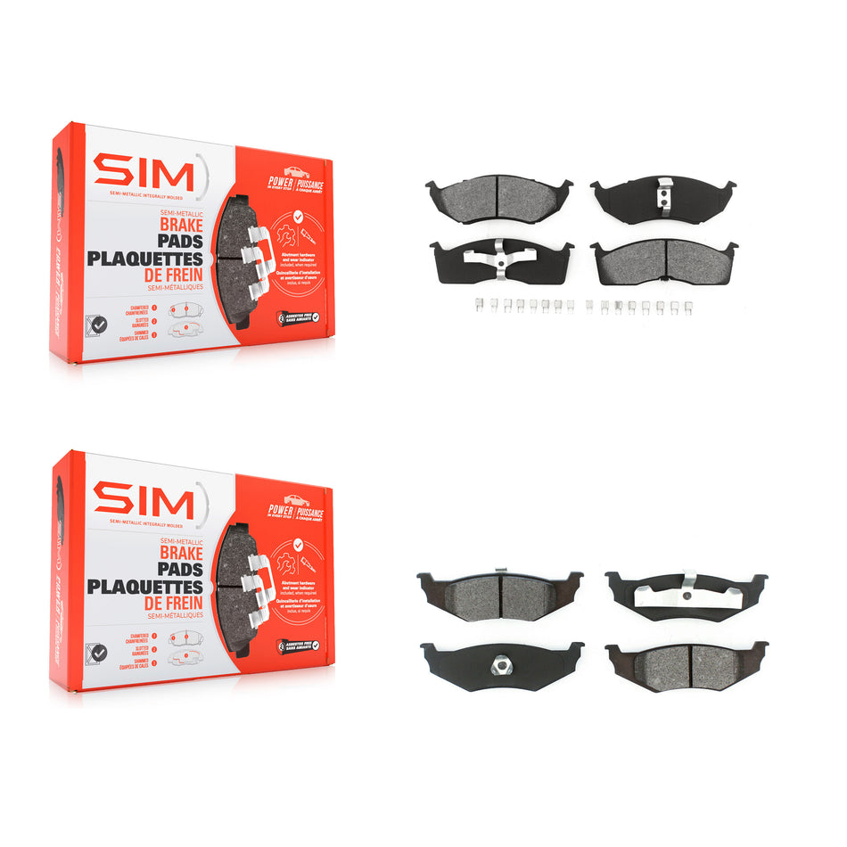 Front Rear Semi-Metallic Brake Pads Kit For Neon Chrysler Dodge Plymouth KSM-100283