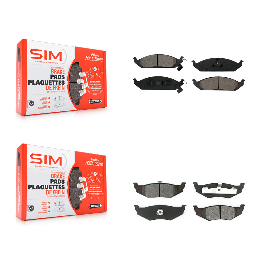 Front Rear Semi-Metallic Brake Pad Kit For Chrysler Sebring Cirrus Dodge Stratus Plymouth KSM-100284