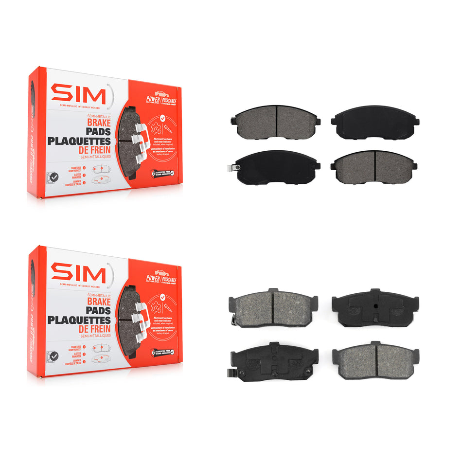 Front Rear Semi-Metallic Brake Pads Kit For Nissan Altima Maxima Sentra INFINITI I30 G20 KSM-100288