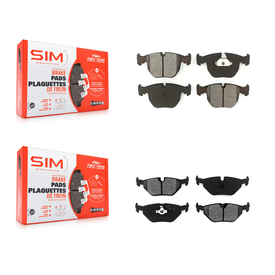 Front Rear Semi-Metallic Brake Pads Kit For BMW 540i 530i KSM-100295