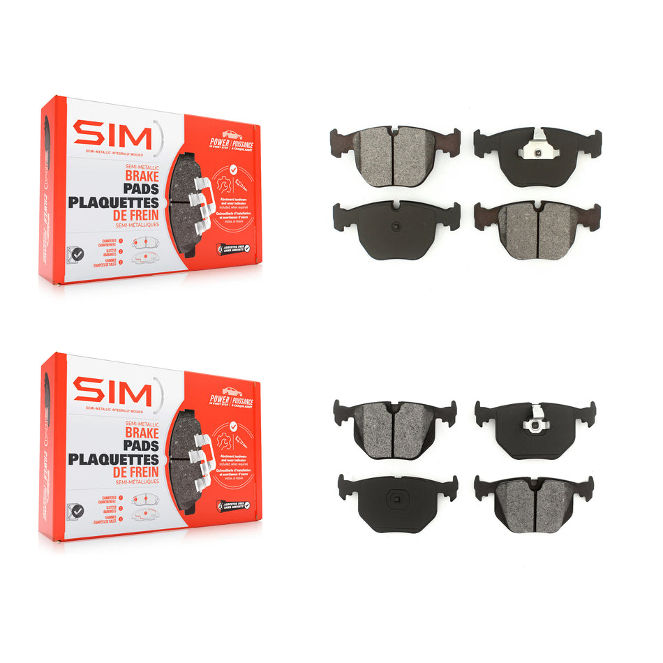 Front Rear Semi-Metallic Brake Pads Kit For BMW X5 M5 Land Rover Range 740i 740iL KSM-100296
